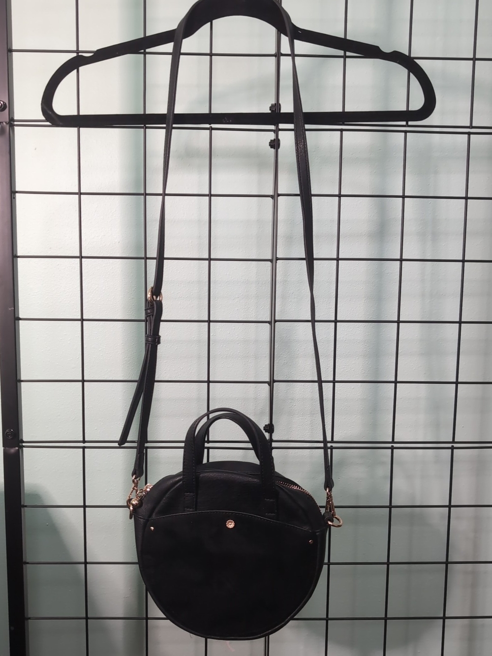 Lauren Conrad Black Round Crossbody Bag